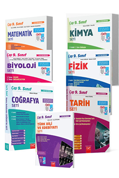 Çap Yayınları Çap 9. Sınıf Tüm Dersler Fasikül Konu Seti (7 Kitap)