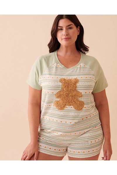 La Vie en Rose Recycled Fibers Teddy Bear Crew Neck T-shirt