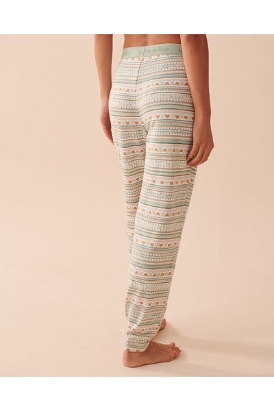 La Vie en Rose Recycled Fibers Fair Isle Fitted Pajama Pants