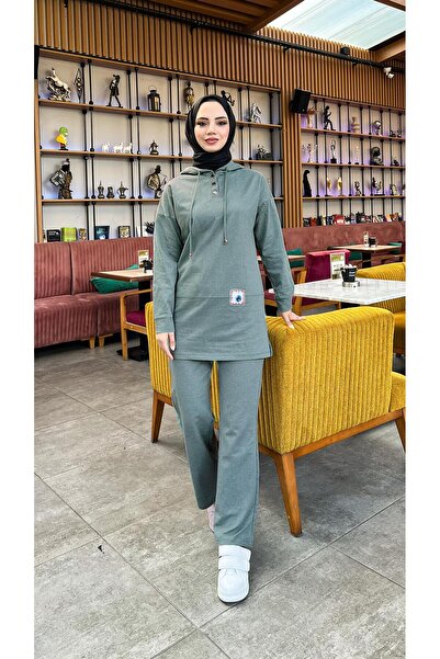 Bwest Hooded Snapback Plain Basic Double Tracksuit Sports Set - 03036.017 - Anthracite