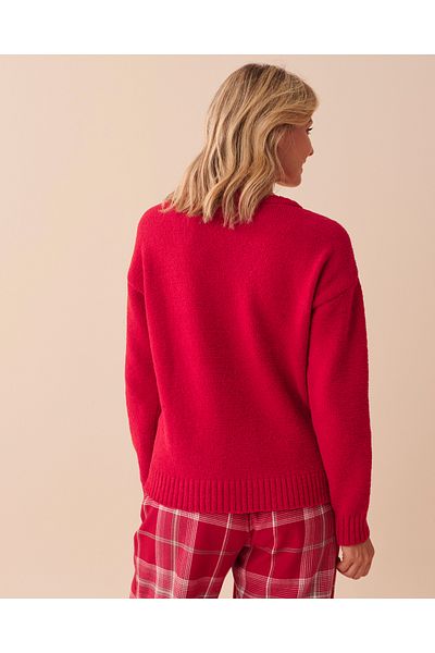 La Vie en Rose Snowflakes Chenille Long Sleeve Shirt