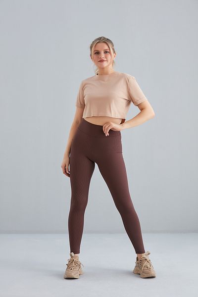 Dream Style Jambiere interlock de iarnă pentru femei - cu lână, talie elastică, nervuri și ridicare
