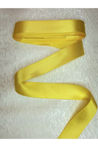 yörük tuhafiye 10 Meters Yellow Satin Ribbon - 3 cm One Ball, Satin and Satin Ribbon