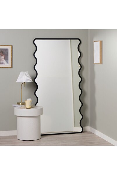 Muummirror 200x80 cm Kıvrımlı Ahşap Çerçeveli Boy Aynası