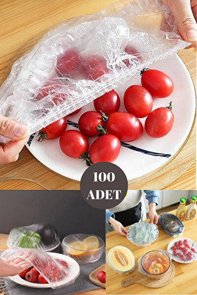 Entude 100 Adet Tencere bonesi Gıda Koruyucu Lastikli Bone