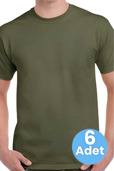 Uniquetrenders Men's Crew Neck Cotton 6-Piece Undershirt Soldier Vest Soldier Clothes