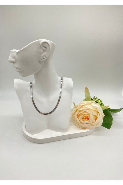 REYNA Unisex Silver Steel Italian Necklace