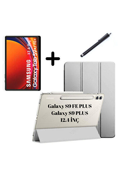 UnDePlus Samsung Galaxy Tab S9 Fe Plus/s10 Plus/s9 Plus Kılıf Set Pu Deri Smart Tablet Kilifi Ekran Koruyucu