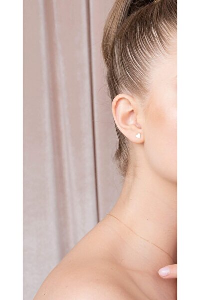 MİNİMAL Minimal kolye ALTIN Kalp küpe  "Karma"