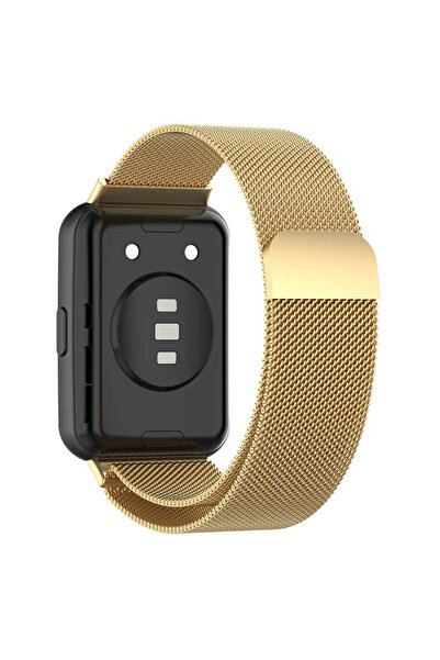 UnDePlus Huawei Watch Fit 2 Kordon Milano Loop Metal Kordon Gold