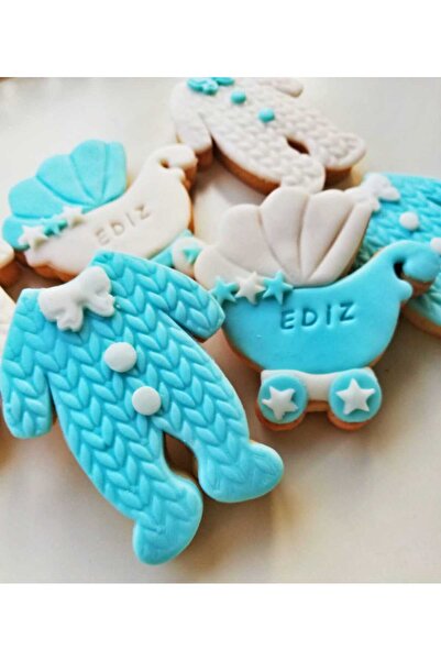 telaşe memuru 15 Adet - Erkek Bebek Mevlüt Kurabiyesi Hediyelikleri Ve Süsler...