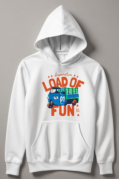 MYADA Hanorac pentru copii cu glugă cu imprimeu Superstar Load Of Fun 12691