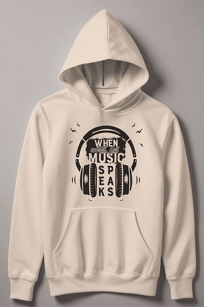 MYADA When World All Musical Printed Hooded Παιδικό Φούτερ 13778