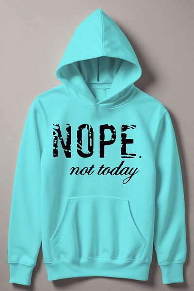 MYADA Детски суитшърт с качулка и щампа Nope Not Today 20552