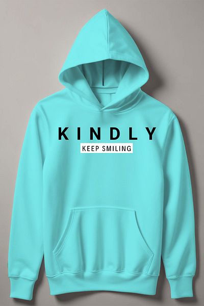 MYADA Детски суитшърт с качулка и щампа Kindly Keep Smiling 20547