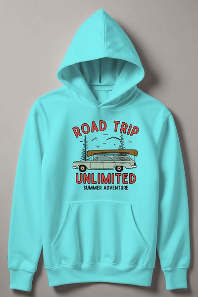 MYADA Детски суитшърт с качулка и принт Roda Trip Unlimited 13710