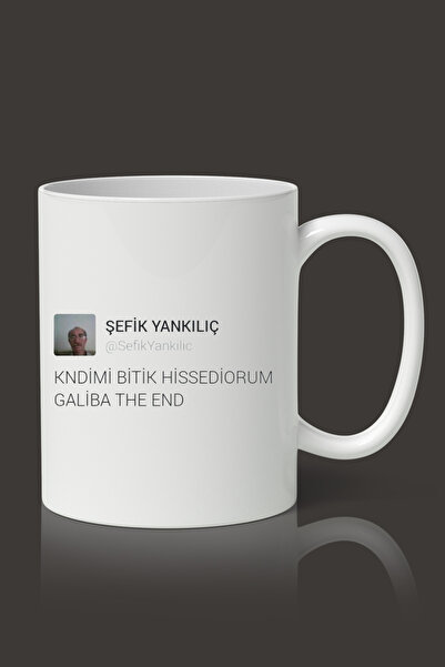 designedfy Kendimi Bitik Hissediyorum Baskılı Kupa Bardak