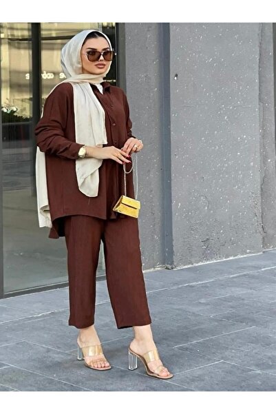 YILMAZBARMAZ Γυναικείο Σετ Πουκάμισο - Ζαρωμένο