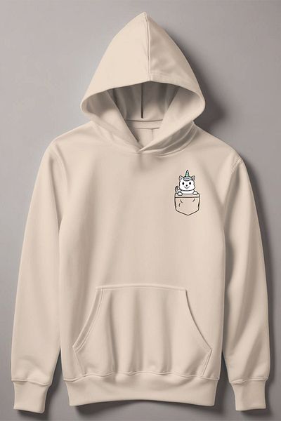 MYADA Παιδικό φούτερ με κουκούλα Unicorn Printed - Pocket 12680