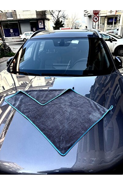 M.Y. TASO 50 X 70 Cm Mikrofiber Oto Kurulama Bezi Kalın Süper Emici Oto Temizlik Cila Bezi -gri