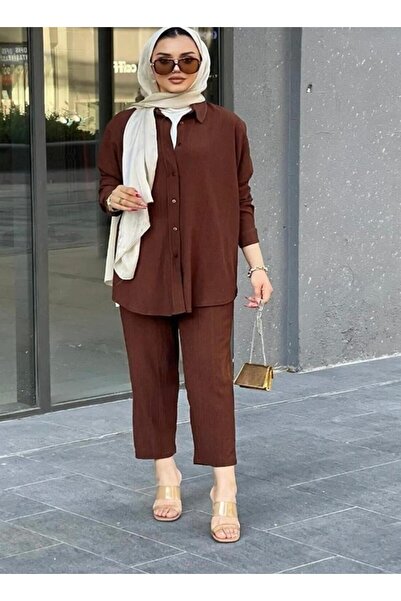 YILMAZBARMAZ Γυναικείο Σετ Πουκάμισο - Ζαρωμένο