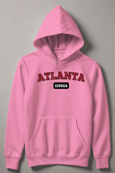 MYADA Детски суитшърт с качулка и щампа Atlanta Georgia - 12442