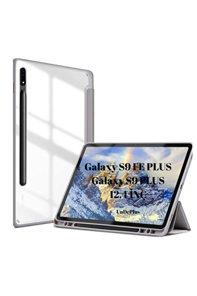 UnDePlus Samsung Galaxy Tab S9 Fe Plus/s10 Plus/s9 Plus Kılıf Grafiti Şeffaf Kalem Bölmeli X610-16-810-18 X82