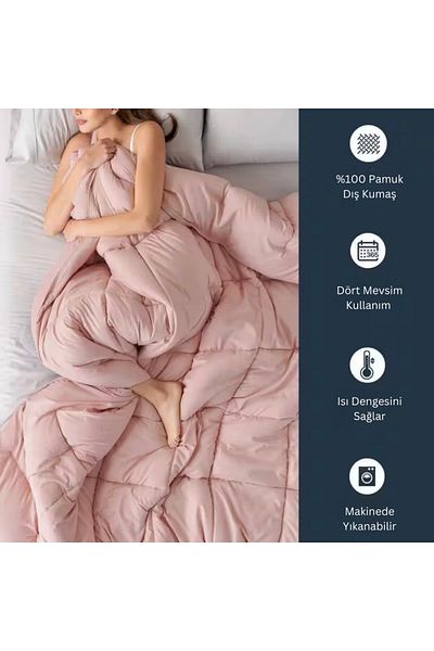 Prime Sleeks Özdilek Microsoft Double Quilt, 100% Cotton Fabric 195X215 cm