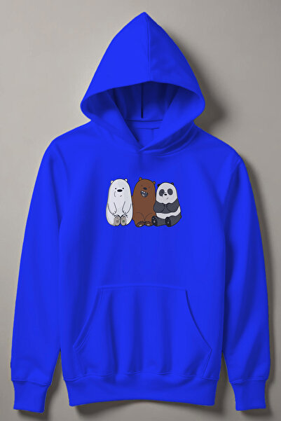 MYADA Детски суитшърт с качулка и принт с сладки панди 20504