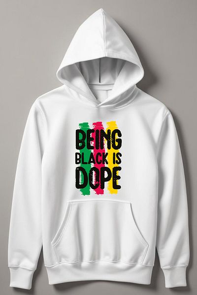 MYADA Hanorac pentru copii cu glugă cu imprimeu Being Black Is Dope 11153