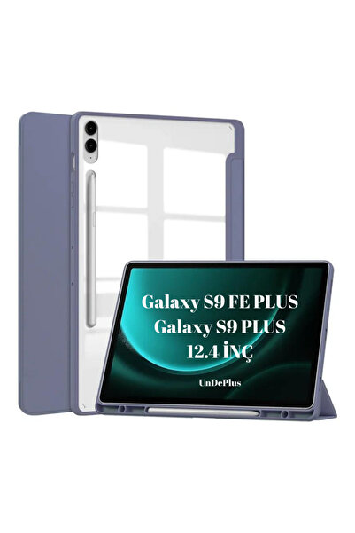 UnDePlus Samsung Galaxy Tab S9 Fe Plus/s10 Plus/s9 Plus Kılıf Grafiti Şeffaf Kalem Bölmeli X610-16-810-18 X82