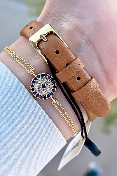 Daniel Klein Kahverengi Renk Ayarlanabilir Kordonlu Kadın Kol Saati Ve Hediye Bileklik Dkgnct39