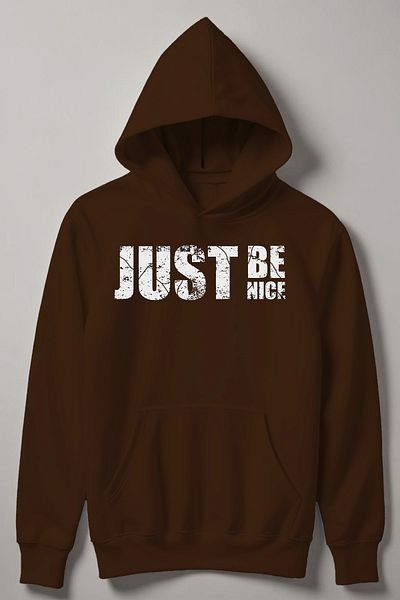 MYADA Детски суитшърт с качулка и щампа Just Be Nice 11128