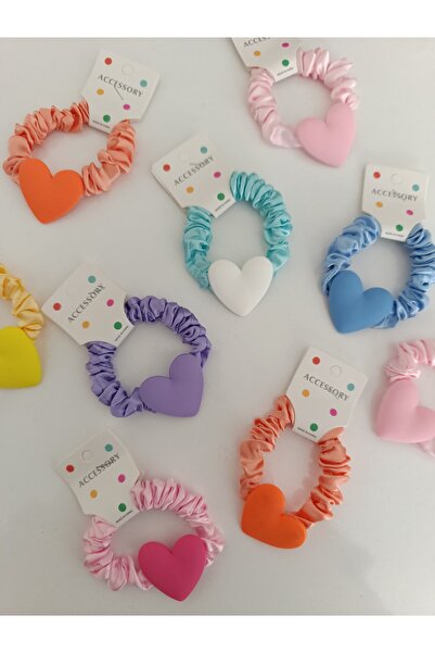 MutluBiDünya Lily 3 Adet Figürlü Saten Scrunchie