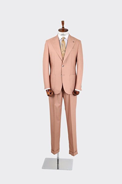 Kadir Büyükkaya Kırlangıç Yaka Pileli Erkek Takım Elbise-KAX1303S