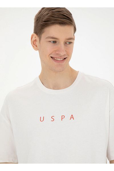 U.S. Polo Assn. Η.Π.Α. Polo Assn. Ανδρικό T-Shirt Ecru - Crew Neck, NAVU DMLS