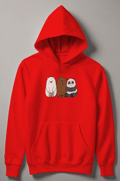 MYADA Cute Pandas Printed Hooded Children's Sweatshirt 20504