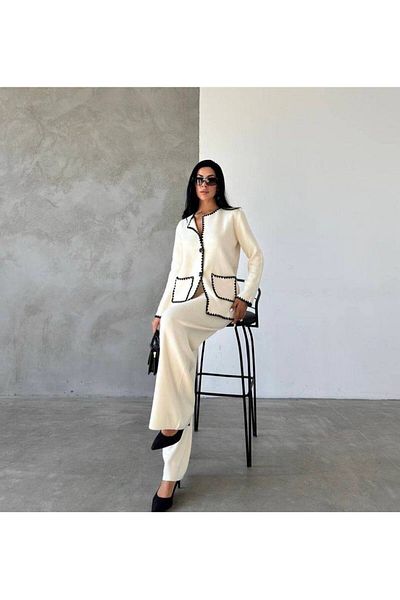 Butik Şenel Shepherd Stitched Knitwear Set