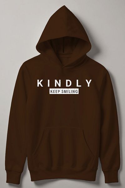 MYADA Детски суитшърт с качулка и щампа Kindly Keep Smiling 20547