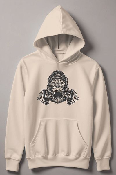 MYADA Παιδικό φούτερ με κουκούλα Strong King Gorilla Printed 12482