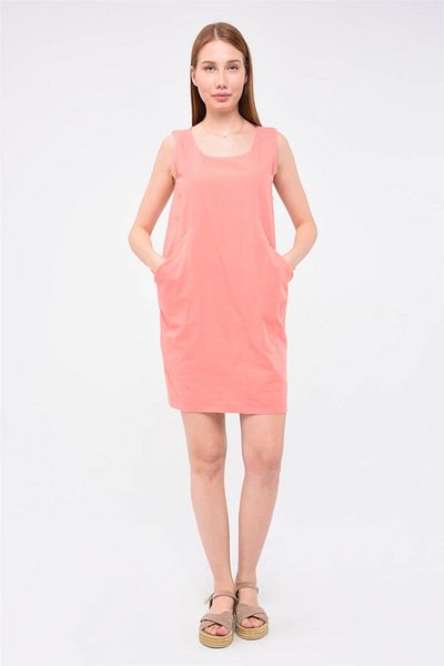 HomeStore Gerade geschnittenes Kleid mit Zebramuster und dicken Trägern