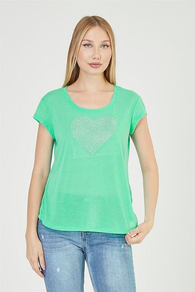 HomeStore T-Shirt mit Steindruck vorne