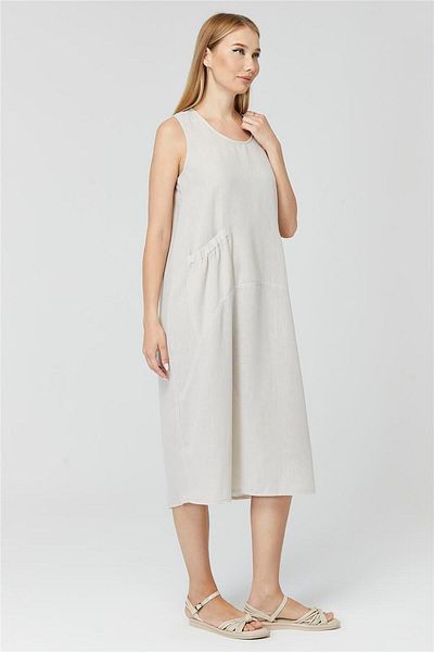 HomeStore Ärmelloses Kleid mit Kordelzug und Taschen