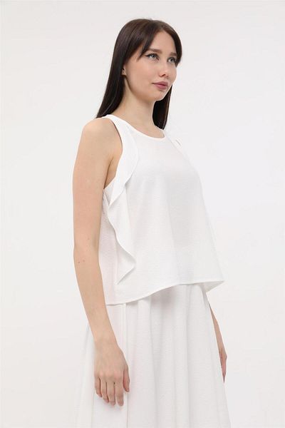 HomeStore Ärmellose Bluse Volan