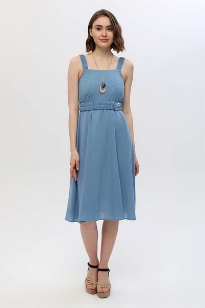 HomeStore Kleid mit gerüschtem elastischem Träger