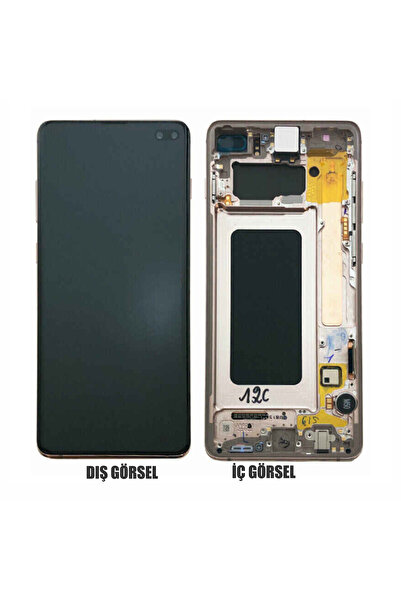 Samsung Teknonet Samsung Galaxy S10E Uyumlu Lcd+Dokunmatik+Çıtalı - Gri