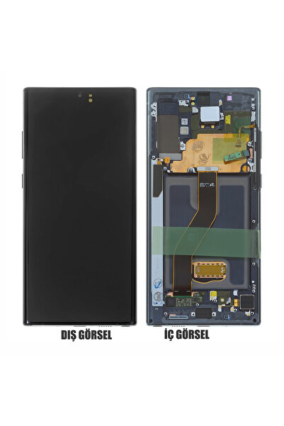 Samsung Teknonet Samsung Galaxy Note 10 Uyumlu Lcd+Dokunmatik+Çıtalı - Siyah