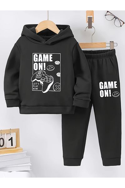 Let's Wear طقم سويت شيرت رياضي وبدلة رياضية مكونة من قطعتين من Game On Premium للأولاد