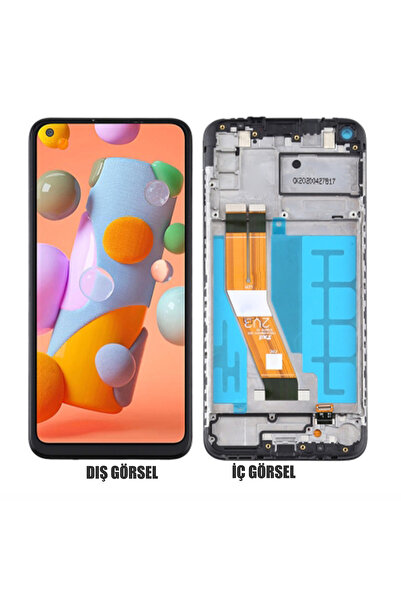 Samsung Teknonet Samsung Galaxy A11 Uyumlu Lcd+Dokunmatik+Çıtalı - Siyah