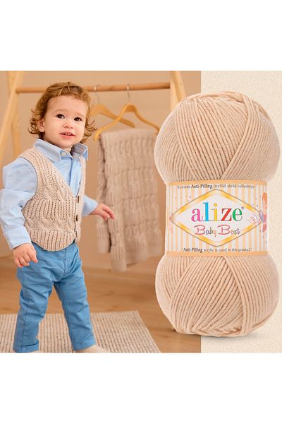 Alize Baby Best - 5 Pieces Baby Strings, 10% Bamboo Antipiling, 60 Black